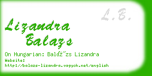 lizandra balazs business card